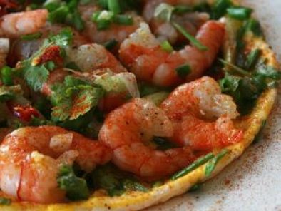 Recette Omelette aux crevettes saveurs d'asie