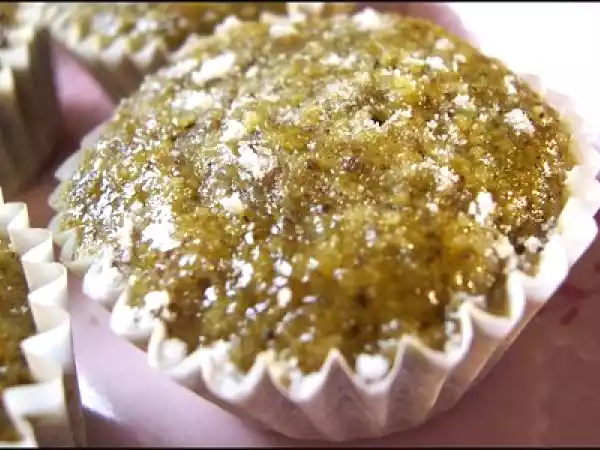 Recette **mini moelleux pistache au micro-ondes sans farine, sans beurre**