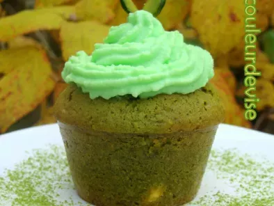 Recette Cupcake au thé vert Matcha et pépites de chocolat blanc