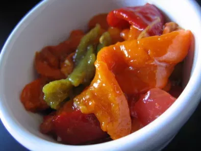 Recette Salade colorés de poivrons grillés
