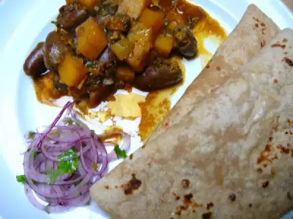 Recette Curry de cœurs de poulet à la courge butternut