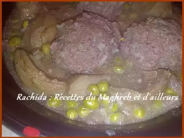 Recette Tajine de petits-pois et artichauts