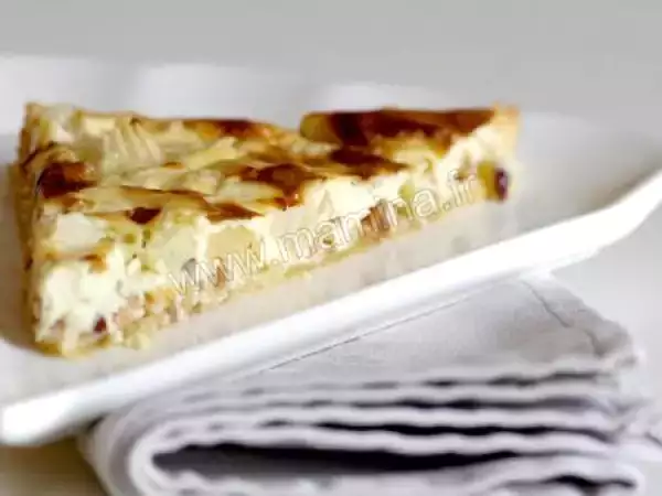 Recette Quiche au céleri branche, gorgonzola et noisettes