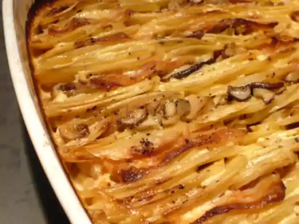 Recette Gratin de pommes de terre aux cèpes de bordeaux