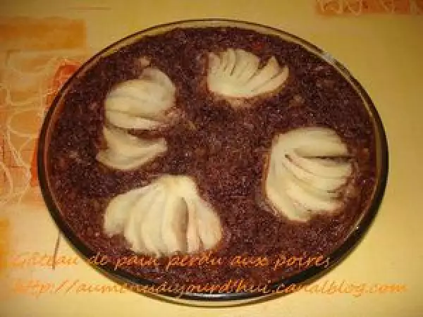 Recette Gateau de pain perdu chocolat poires