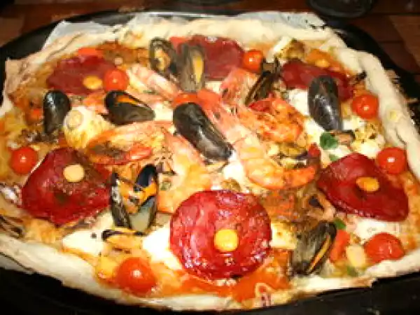 Recette Pizza espagnole.