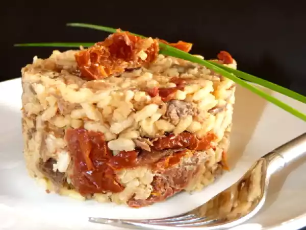 Recette Risotto au confit de canard et tomates sechees