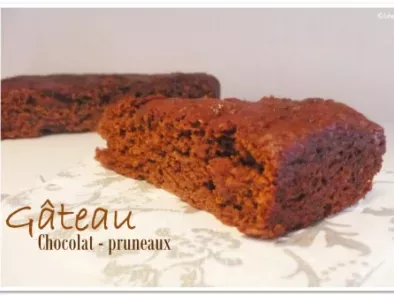 Recette Gâteau chocolat - pruneaux (sans beurre)
