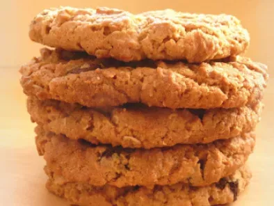 Recette Cookies aux flocons d'avoine & au beurre de cacahuètes