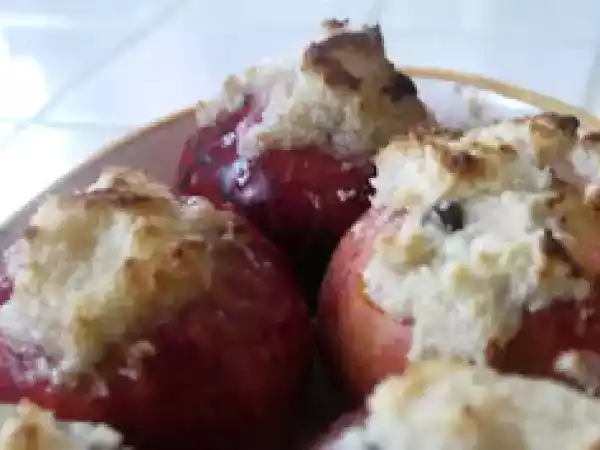 Recette Pommes au four à la noix de coco et pépites de chocolat