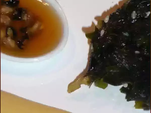 Recette Bigorneaux en gelée de crevettes grises & wakamé ...