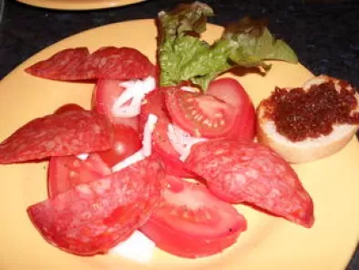Recette Salade de tomates au chorizo de jamie oliver