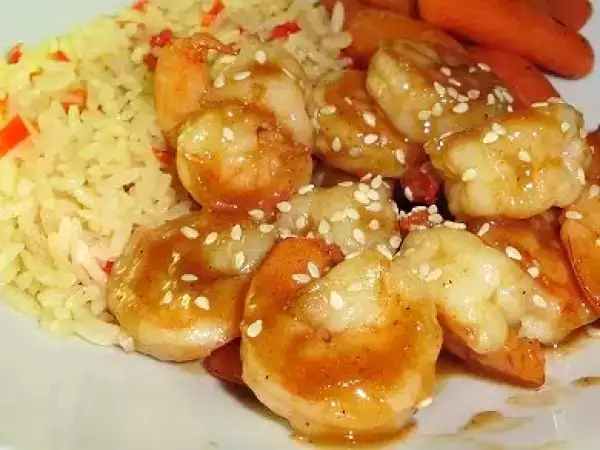Recette Crevettes au caramel d'ananas
