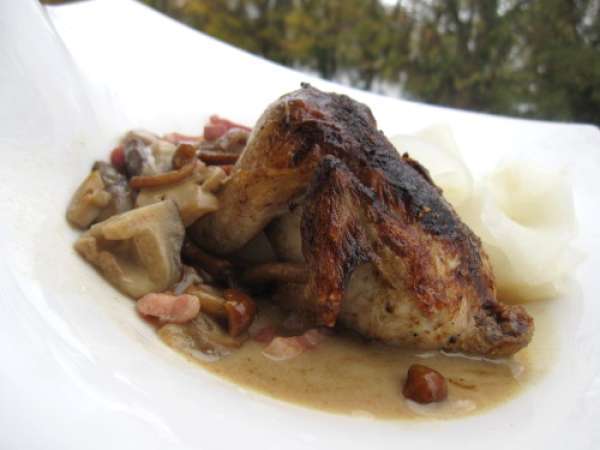 Cailles aux champignons, Recette Ptitchef