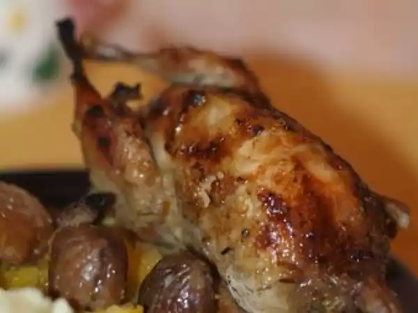 Recette Cailles farcies aux marrons et à l'orange