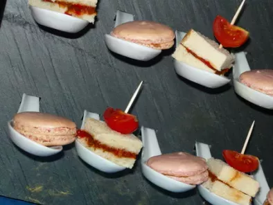 Recette Macarons au foie gras et confit d'oignons