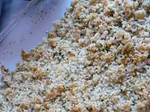 Recette Crumble de cabillaud aux amandes