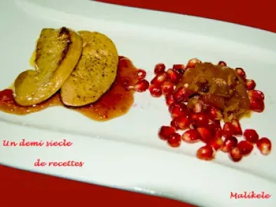 Recette Escalope de foie gras de la Prée et chutney aux mangues et vinaigre de grenades