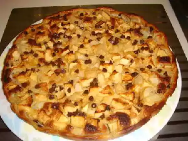 Recette Tarte aux pommes, poires, amandes et chocolat