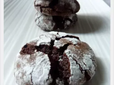 Recette Chocolate crinkles cookies ou biscuits craquelés au chocolat