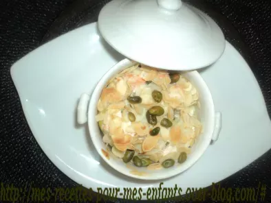 Recette Mini-cocottes de pavé de saumon aux pommes de terre et amandes