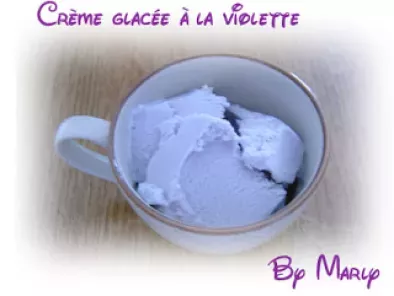 Recette Crème glacée à la violette