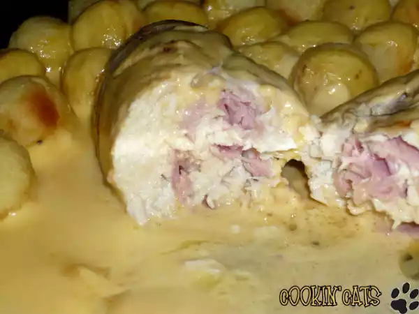 Recette Quenelle de poulet au bacon et sa sauce au cheddar