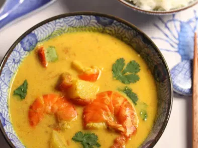 Recette Curry de gambas et ananas
