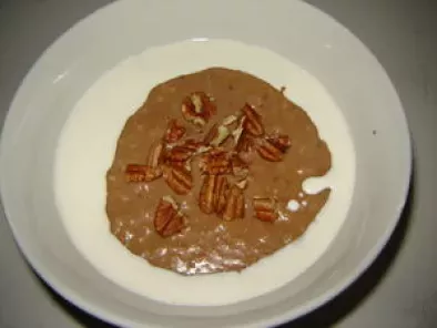 Recette Porridge gourmand au chocolat et noix de pécan