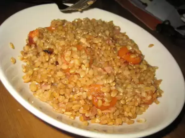 Recette Salade tiède petit épeautre, carottes caramélisées et noix de cajou