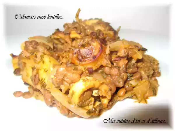 Recette Calamars aux lentilles