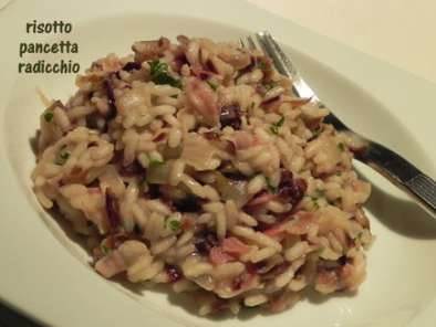 Recette Risotto au radicchio et à la pancetta, savoureux et sans gluten