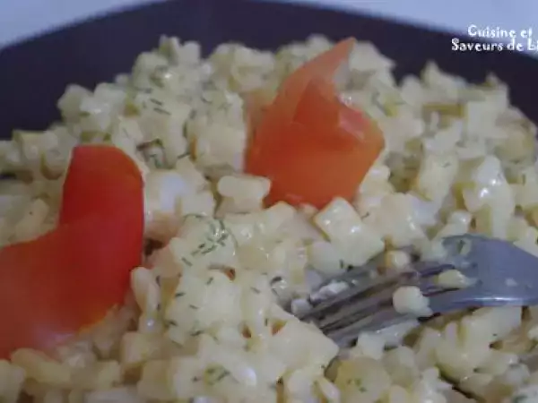 Recette Filet d'églefin et crozets au cheddar