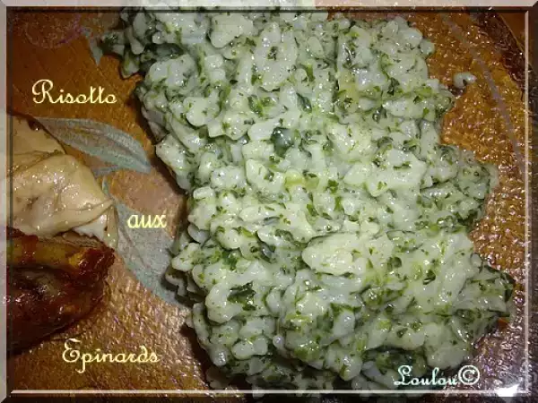 Recette Risotto aux épinards