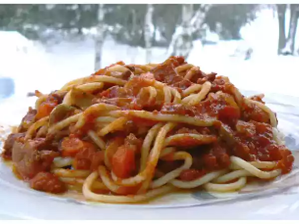 Recette Sauce spaghetti au pepperoni
