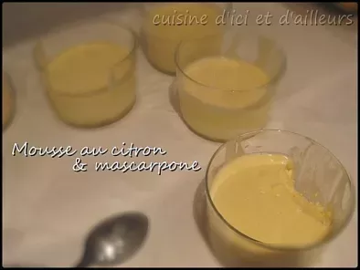 Recette Mousse au citron & mascarpone