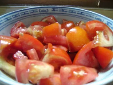 Recette Salade de tomates à la chinoise.