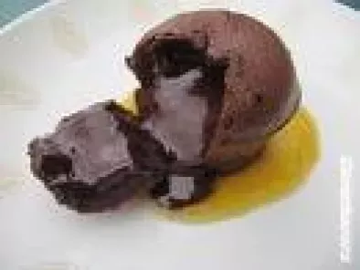 Recette Coulant au chocolat et son caramel passion-mangue !!!