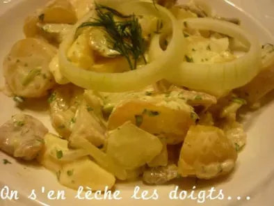 Recette Mardi-gras: salade de harengs aux pommes de terre.
