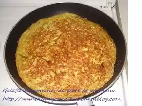 Recette Galette de pomme de terre et poireaux