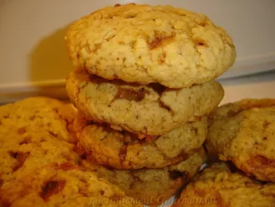 Recette Cookies aux pommes, flocons d'avoine et bonbons au caramel