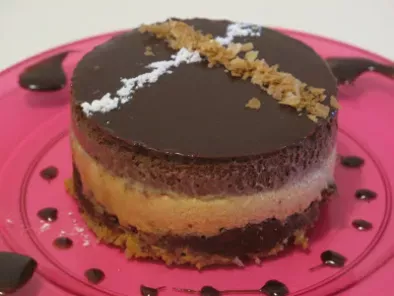 Recette Dessert : royal mousses caramel beurre salé et chocolat noir