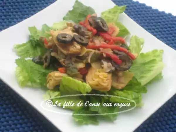 Recette Salade de coeurs d'artichauts et de poivrons rôtis