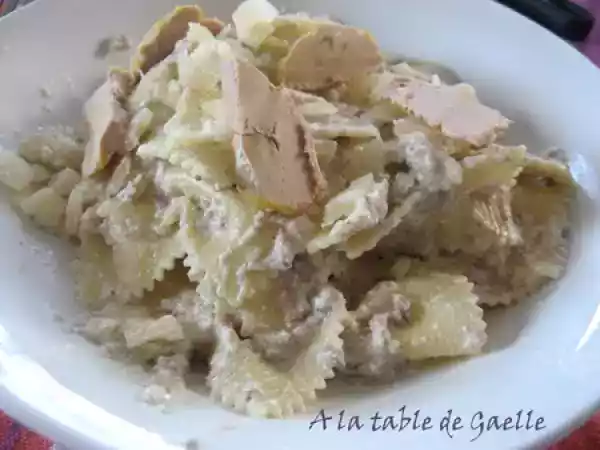 Recette Encore une recette de pâte ! oui, mais des farfalles au foie gras....