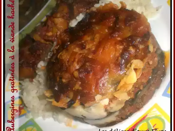 Recette Aubergines gratinées à la viande hachée en version individuelle