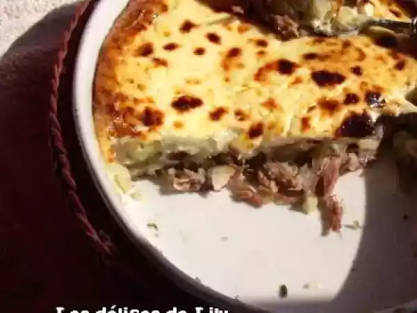 Recette Hachis parmentier au canard et aux noisettes, creme au parmesan