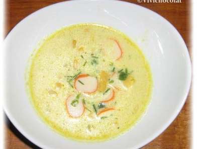 Recette Soupe de maïs au curry