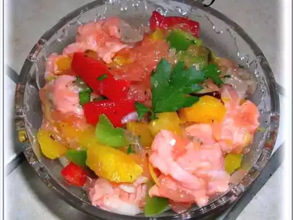 Recette Ceviche de saumon aux agrumes