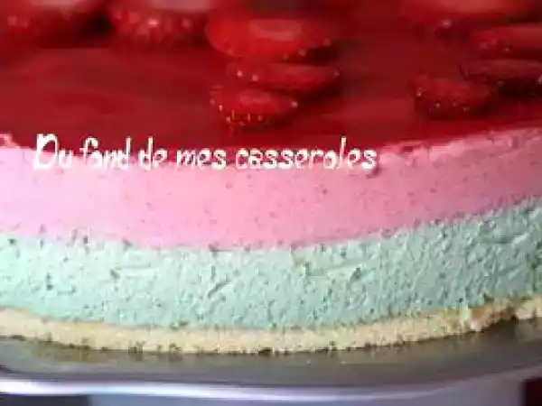 Recette Entremet fraise au pistache