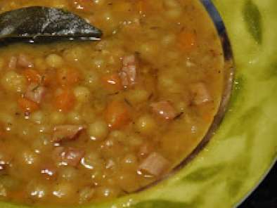 Recette Soupe aux pois traditionnelle au jambon
